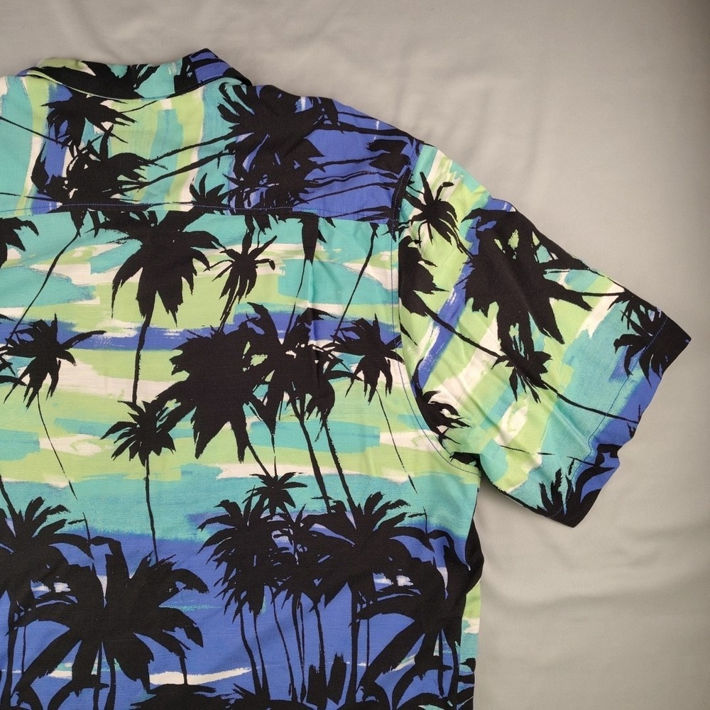 Tommy Bahama Veracruz Cay Shirt Mens XL Blue Palm Tree Hawaiian Beach Tropical - Picture 14 of 16